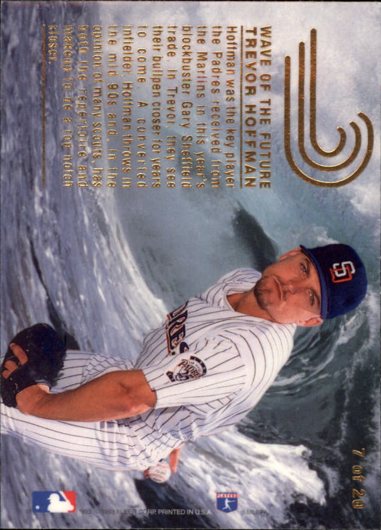 1993 Flair Wave of the Future #7 Trevor Hoffman back image
