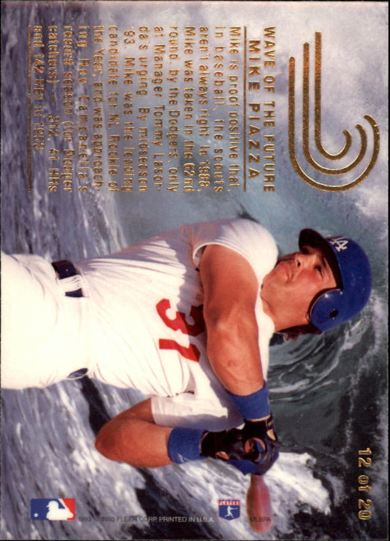1993 Flair Wave of the Future #12 Mike Piazza back image