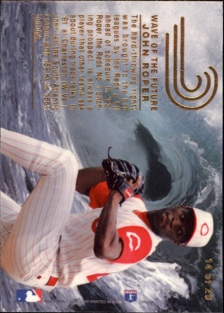 1993 Flair Wave of the Future #14 John Roper back image