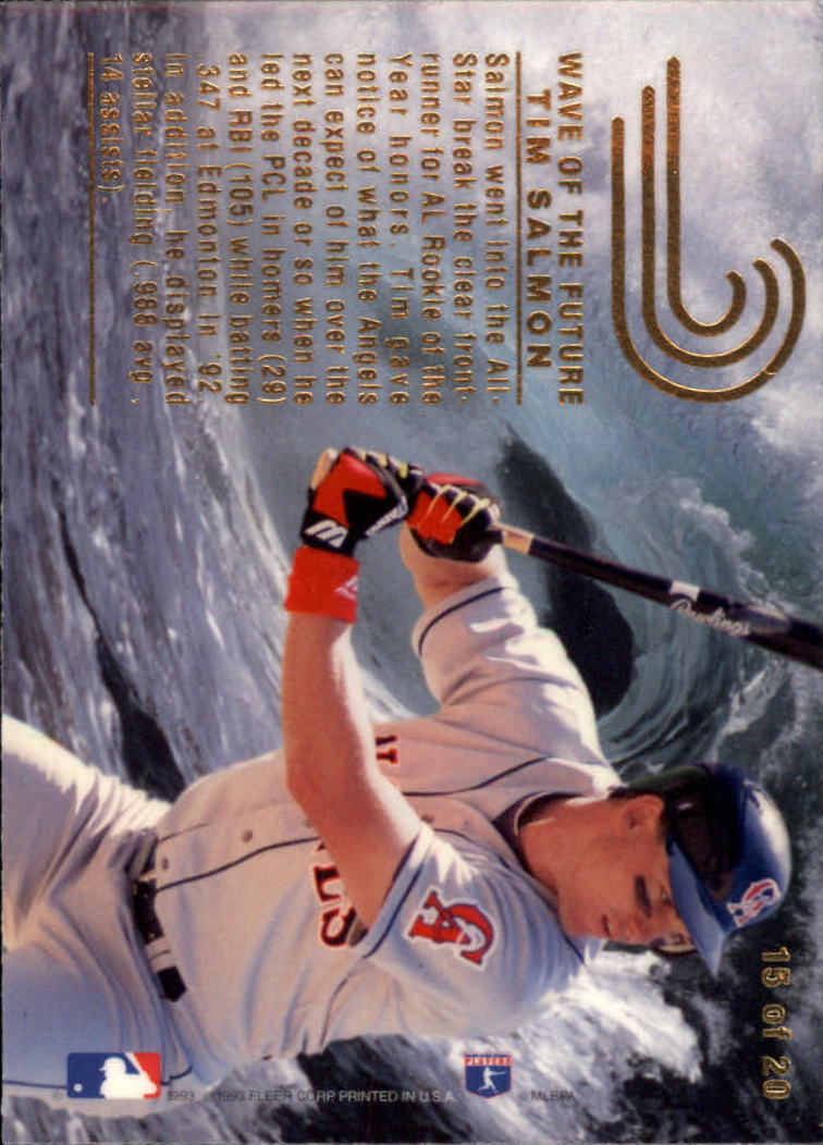 1993 Flair Wave of the Future #15 Tim Salmon back image