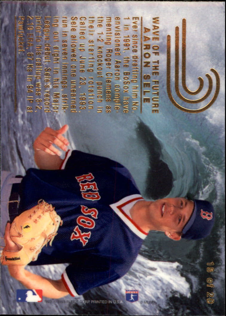 1993 Flair Wave of the Future #16 Aaron Sele back image