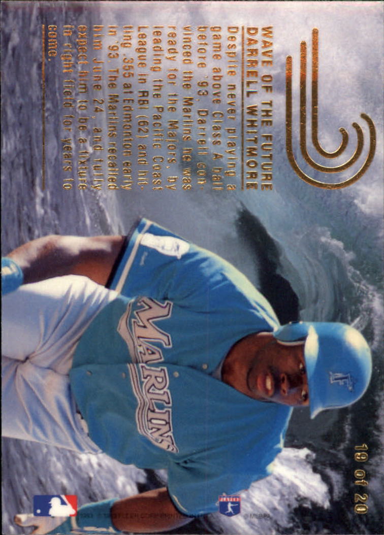 1993 Flair Wave of the Future #19 Darrell Whitmore UER back image