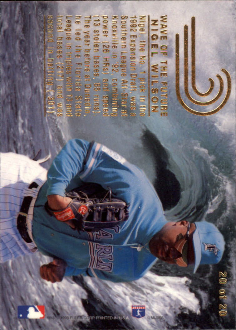 1993 Flair Wave of the Future #20 Nigel Wilson UER back image