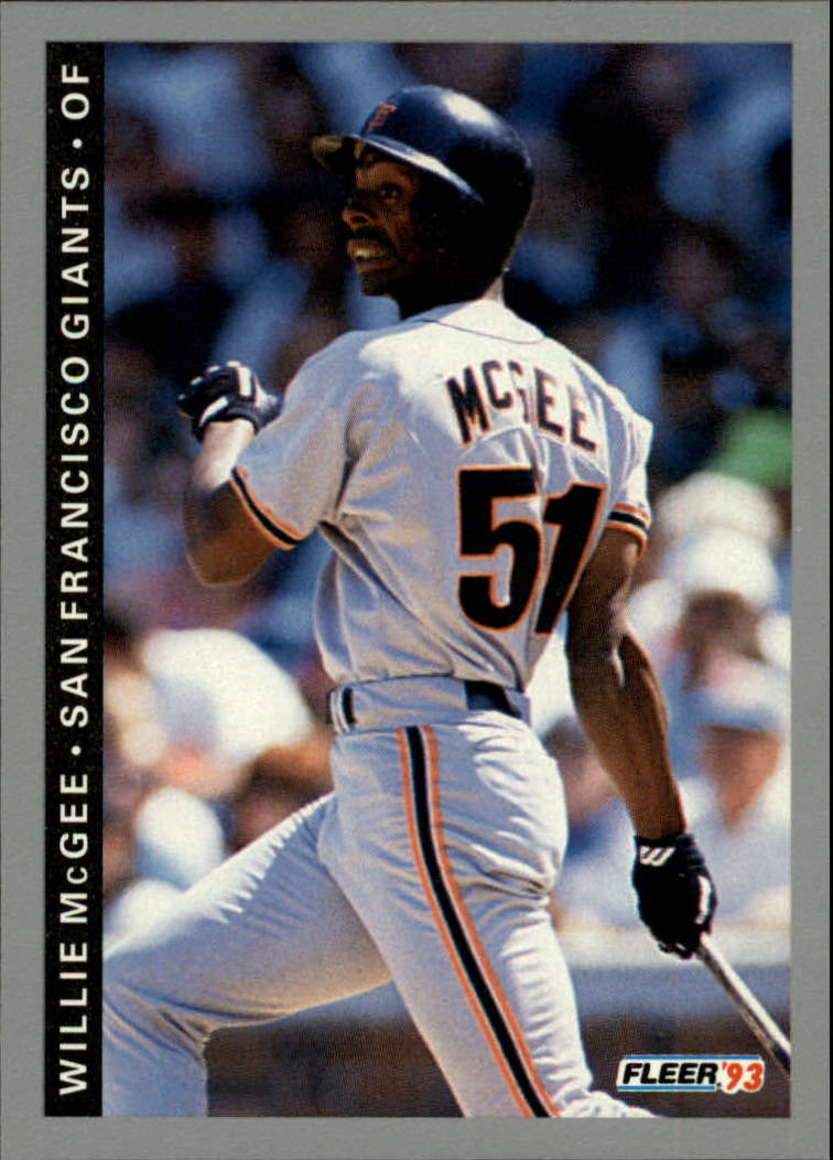 Willie Mcgee Rookie Baseball Card