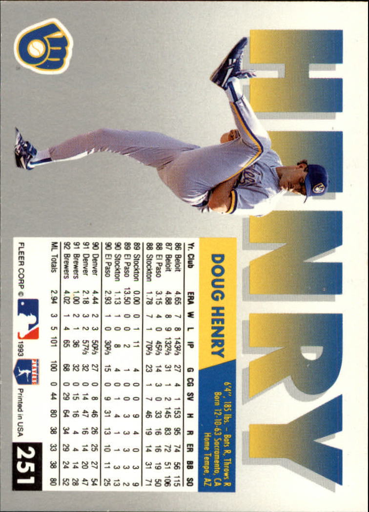 B2067- 1993 Fleer Baseball Cards 251-500 +Rookies -You Pick- 15+ FREE US SHIP - Picture 3 of 485
