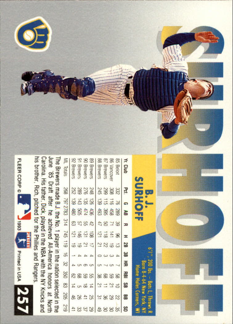 B2067- 1993 Fleer Baseball Cards 251-500 +Rookies -You Pick- 15+ FREE US SHIP - Picture 15 of 485