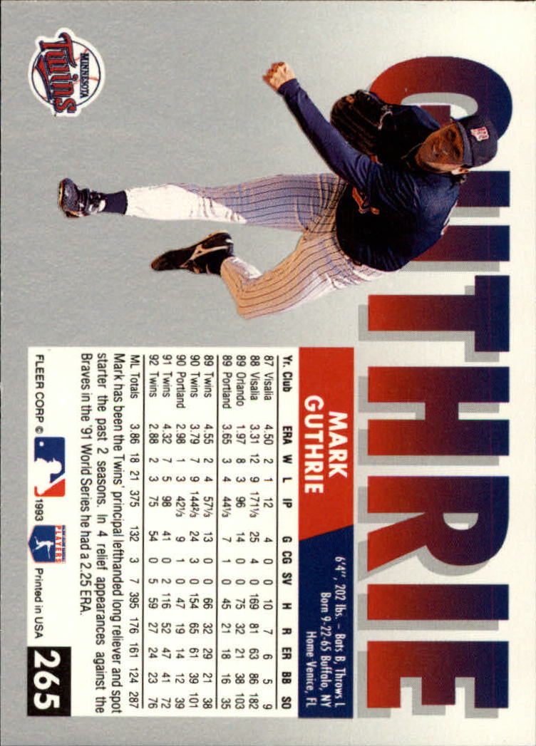 B2067- 1993 Fleer Baseball Cards 251-500 +Rookies -You Pick- 15+ FREE US SHIP - Picture 31 of 485