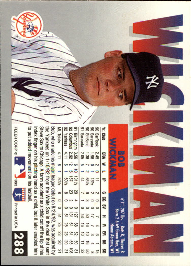 B2067- 1993 Fleer Baseball Cards 251-500 +Rookies -You Pick- 15+ FREE US SHIP - Picture 75 of 485