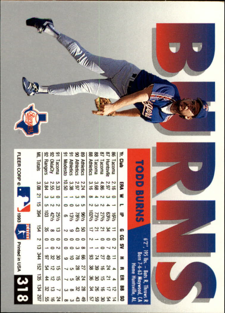 B2067- 1993 Fleer Baseball Cards 251-500 +Rookies -You Pick- 15+ FREE US SHIP - Picture 135 of 485