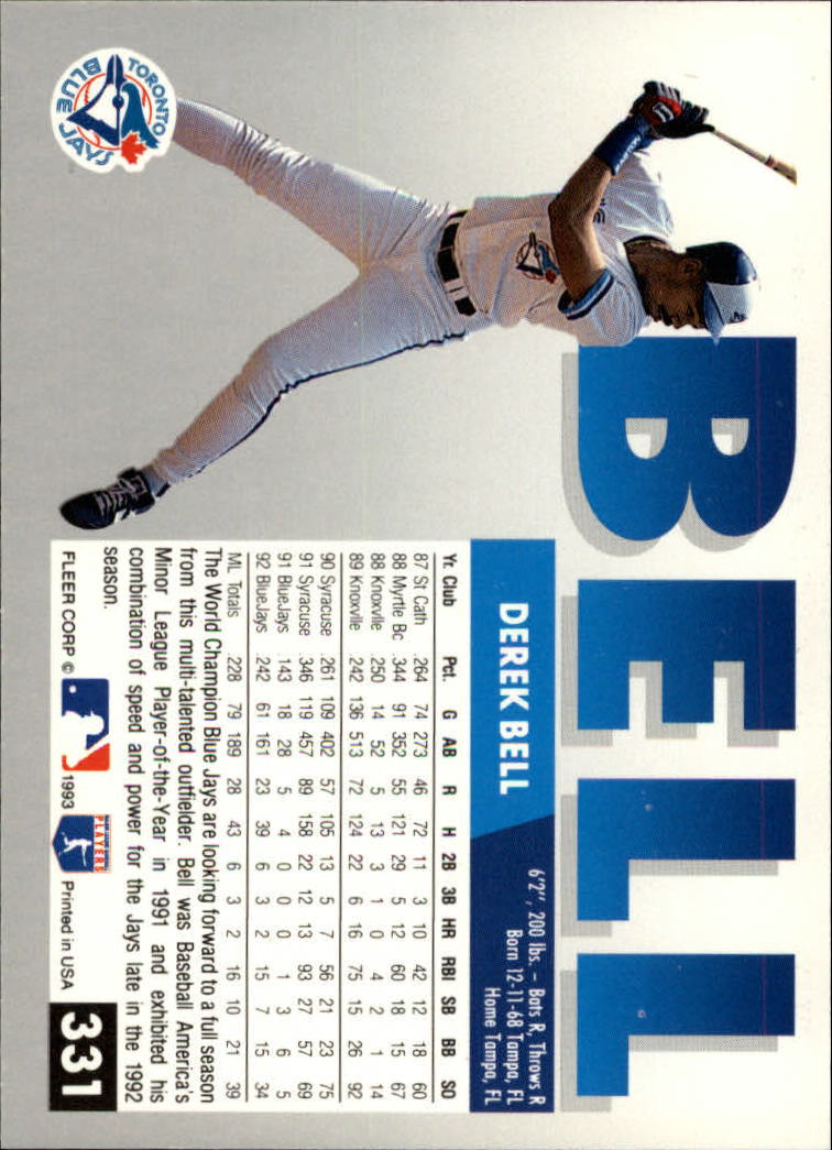 B2067- 1993 Fleer Baseball Cards 251-500 +Rookies -You Pick- 15+ FREE US SHIP - Picture 161 of 485