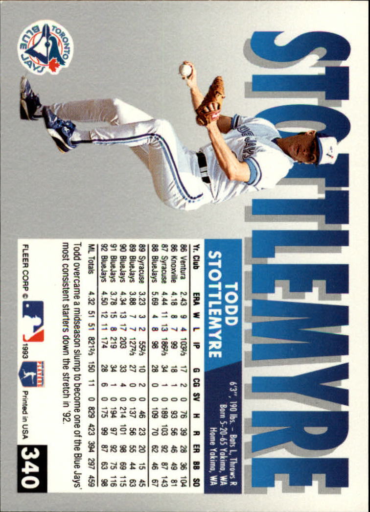 B2067- 1993 Fleer Baseball Cards 251-500 +Rookies -You Pick- 15+ FREE US SHIP - Picture 179 of 485