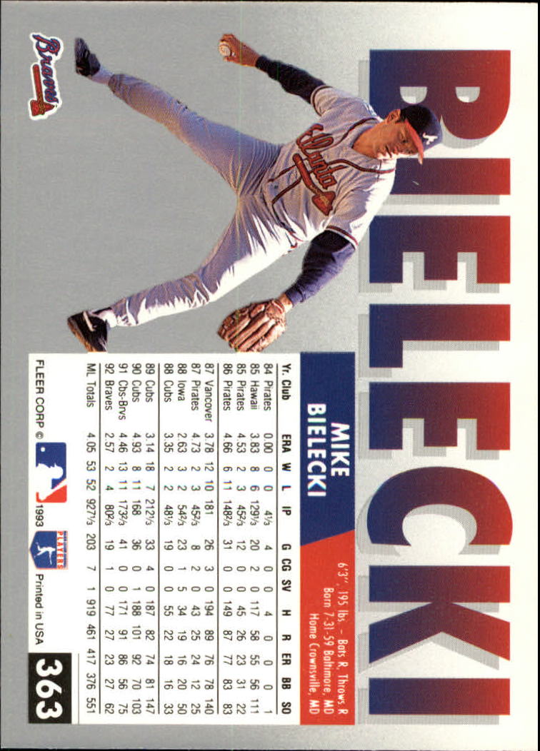B2067- 1993 Fleer Baseball Cards 251-500 +Rookies -You Pick- 15+ FREE US SHIP - Picture 225 of 485