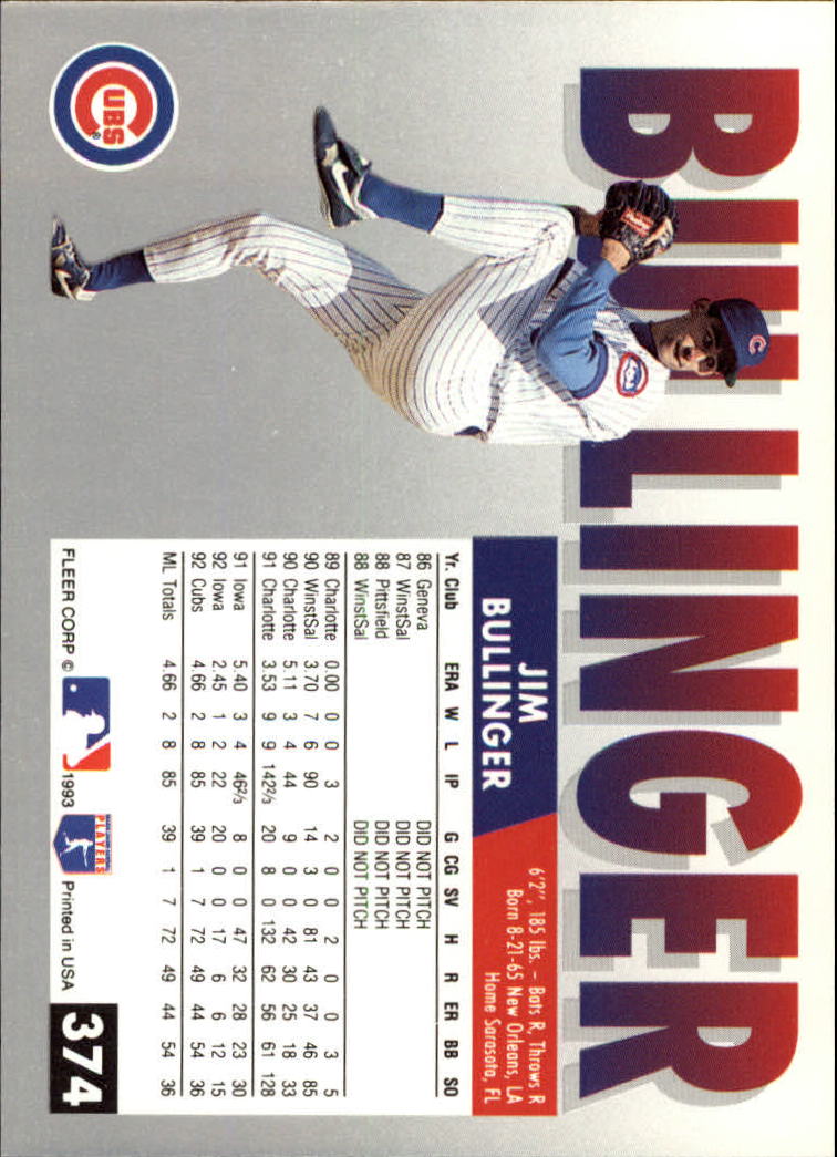 B2067- 1993 Fleer Baseball Cards 251-500 +Rookies -You Pick- 15+ FREE US SHIP - Picture 245 of 485