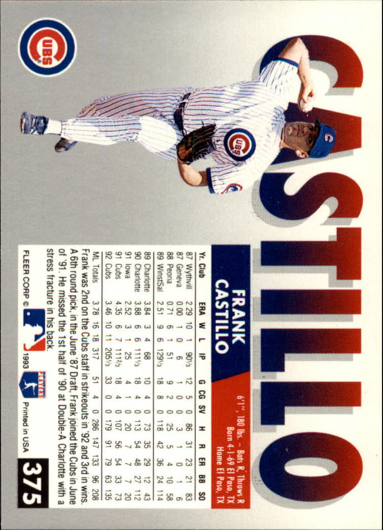 B2067- 1993 Fleer Baseball Cards 251-500 +Rookies -You Pick- 15+ FREE US SHIP - Picture 247 of 485