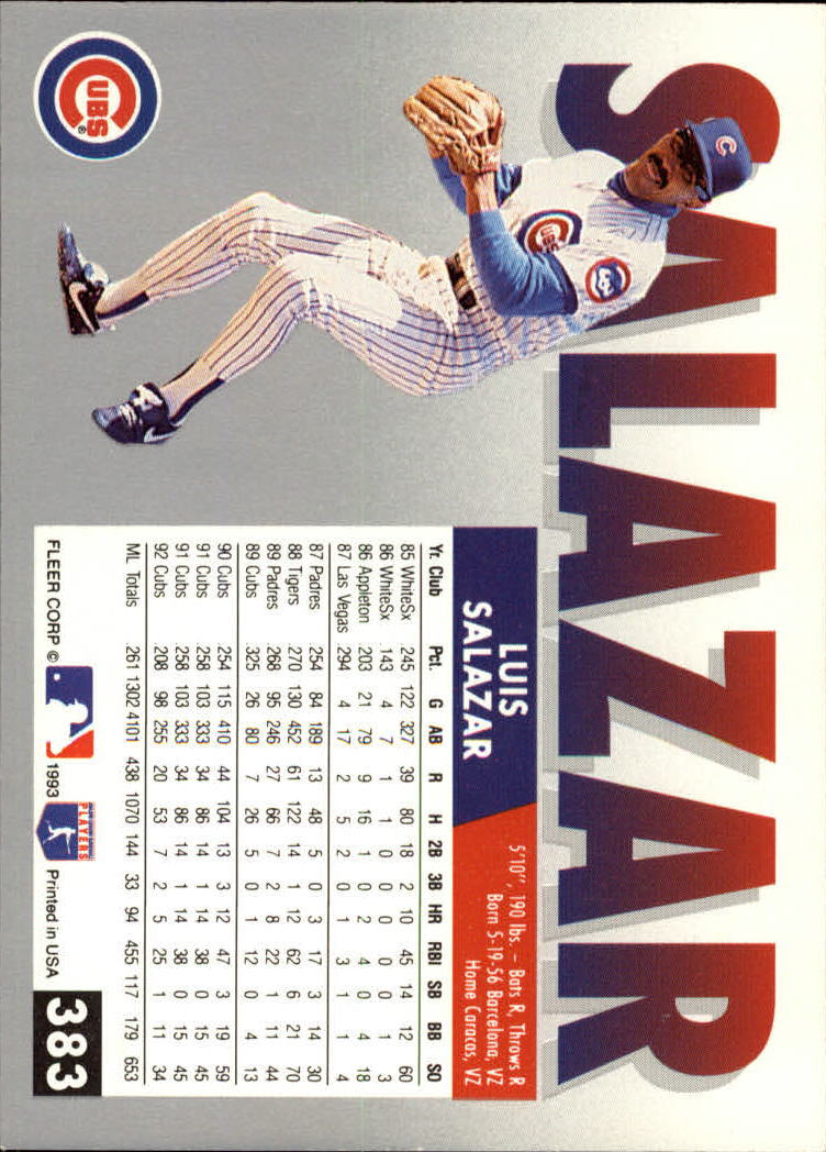 B2067- 1993 Fleer Baseball Cards 251-500 +Rookies -You Pick- 15+ FREE US SHIP - Picture 261 of 485