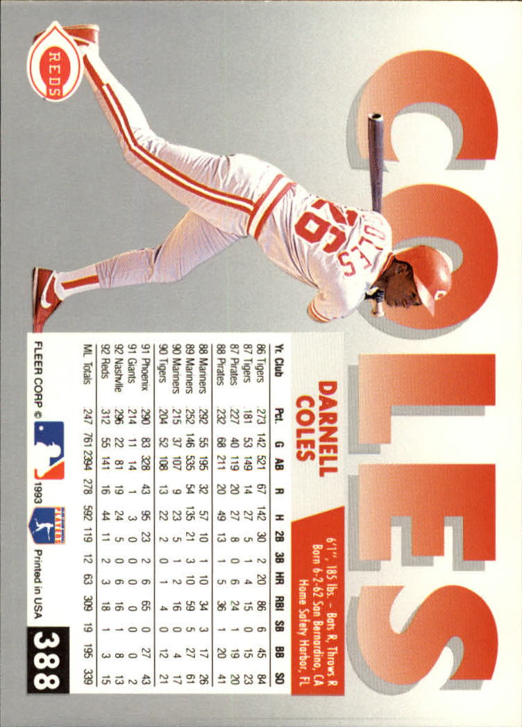 B2067- 1993 Fleer Baseball Cards 251-500 +Rookies -You Pick- 15+ FREE US SHIP - Picture 271 of 485