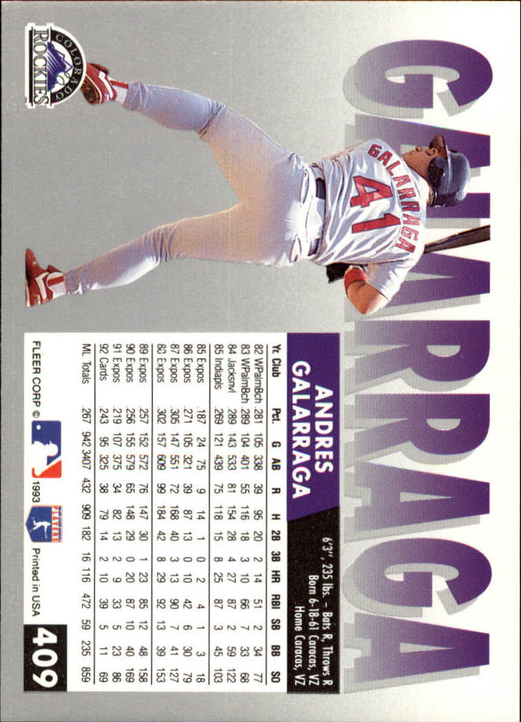 B2067- 1993 Fleer Baseball Cards 251-500 +Rookies -You Pick- 15+ FREE US SHIP - Picture 311 of 485