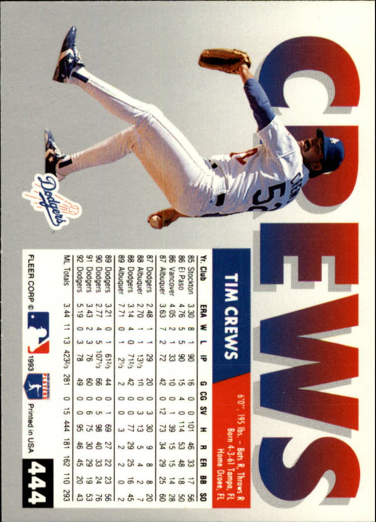 B2067- 1993 Fleer Baseball Cards 251-500 +Rookies -You Pick- 15+ FREE US SHIP - Picture 377 of 485