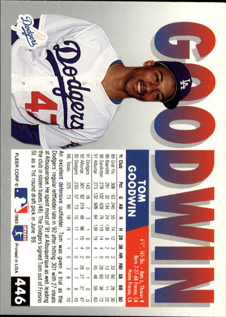 B2067- 1993 Fleer Baseball Cards 251-500 +Rookies -You Pick- 15+ FREE US SHIP - Picture 381 of 485