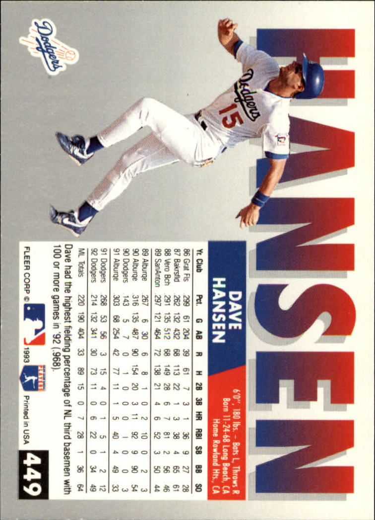 B2067- 1993 Fleer Baseball Cards 251-500 +Rookies -You Pick- 15+ FREE US SHIP - Picture 387 of 485