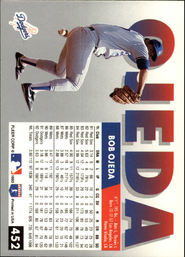 B2067- 1993 Fleer Baseball Cards 251-500 +Rookies -You Pick- 15+ FREE US SHIP - Picture 393 of 485