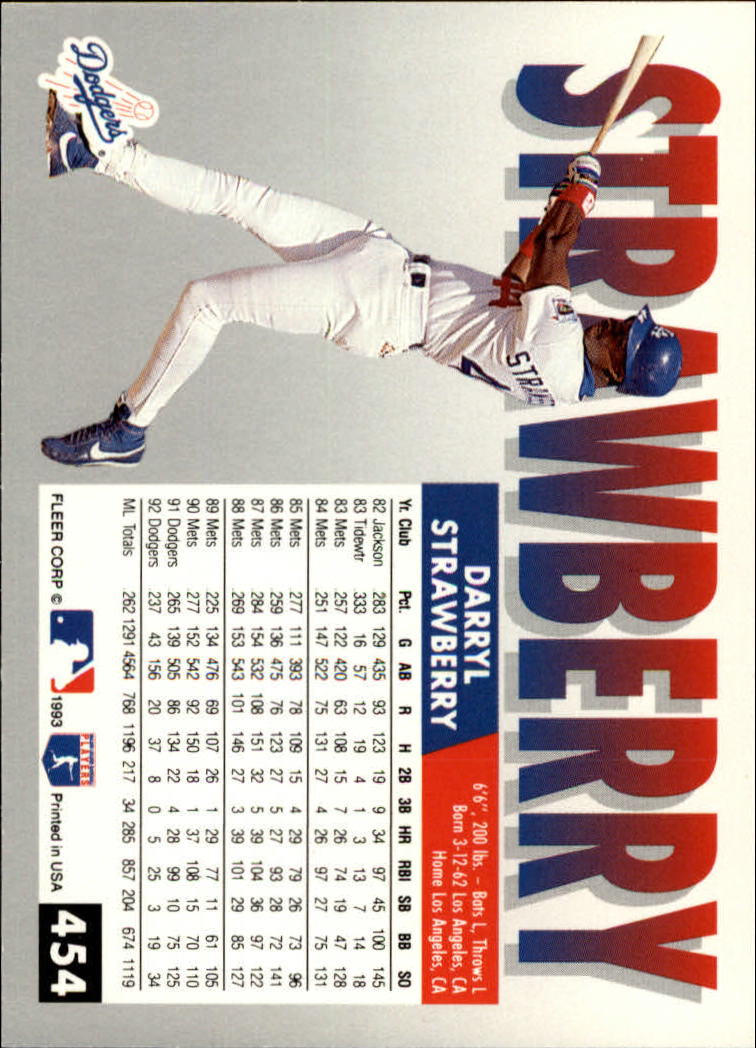 B2067- 1993 Fleer Baseball Cards 251-500 +Rookies -You Pick- 15+ FREE US SHIP - Picture 397 of 485