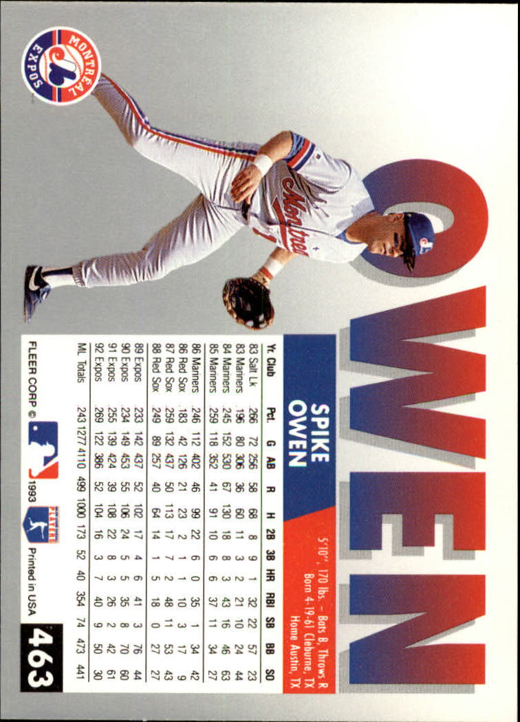B2067- 1993 Fleer Baseball Cards 251-500 +Rookies -You Pick- 15+ FREE US SHIP - Picture 413 of 485
