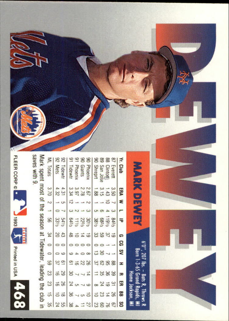 B2067- 1993 Fleer Baseball Cards 251-500 +Rookies -You Pick- 15+ FREE US SHIP - Picture 423 of 485