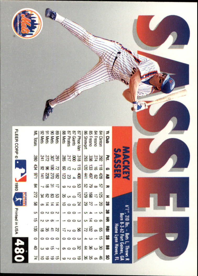 B2067- 1993 Fleer Baseball Cards 251-500 +Rookies -You Pick- 15+ FREE US SHIP - Picture 447 of 485