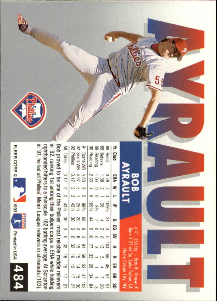 B2067- 1993 Fleer Baseball Cards 251-500 +Rookies -You Pick- 15+ FREE US SHIP - Picture 455 of 485