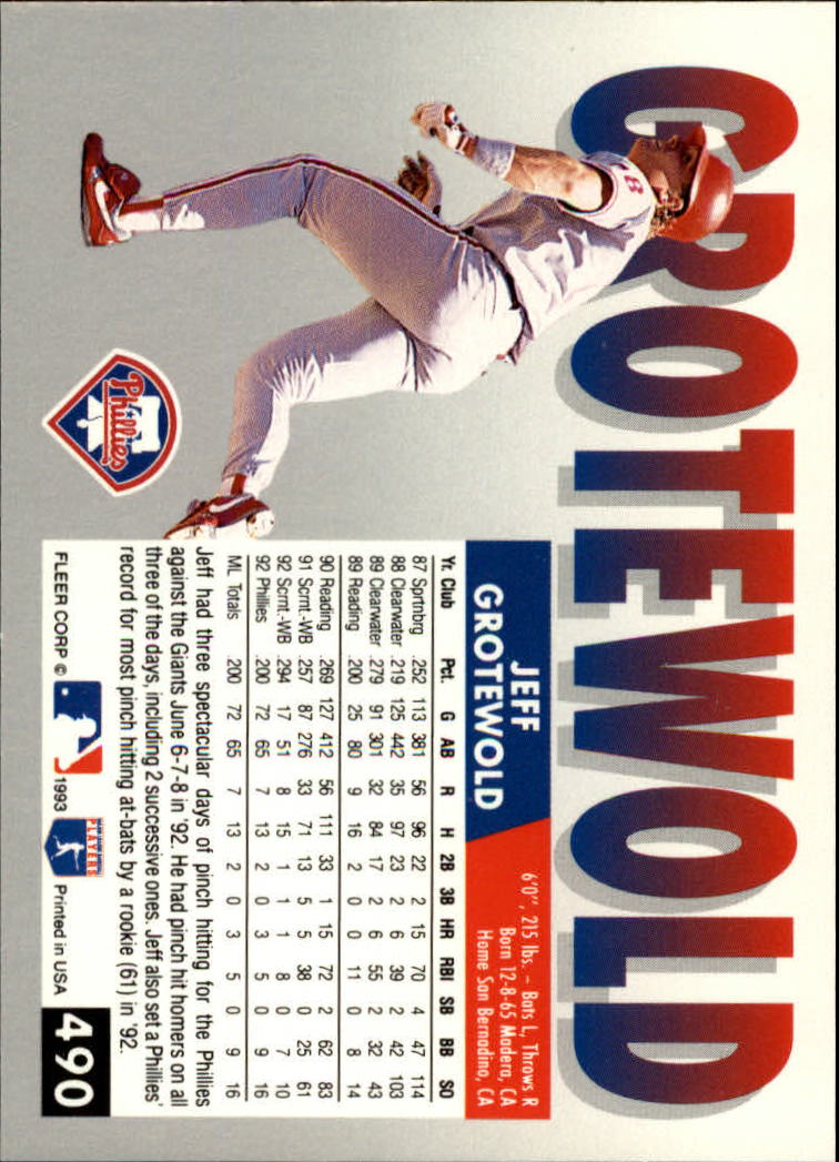 B2067- 1993 Fleer Baseball Cards 251-500 +Rookies -You Pick- 15+ FREE US SHIP - Picture 467 of 485