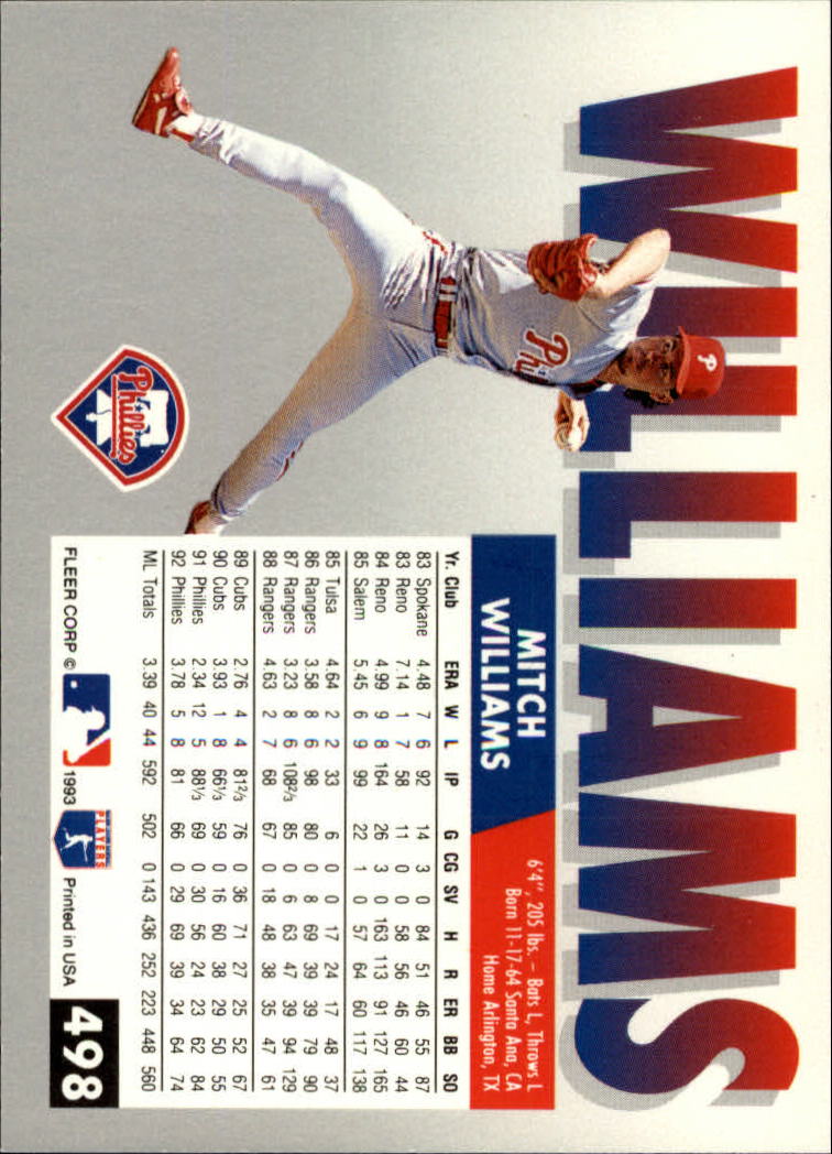 B2067- 1993 Fleer Baseball Cards 251-500 +Rookies -You Pick- 15+ FREE US SHIP - Picture 481 of 485