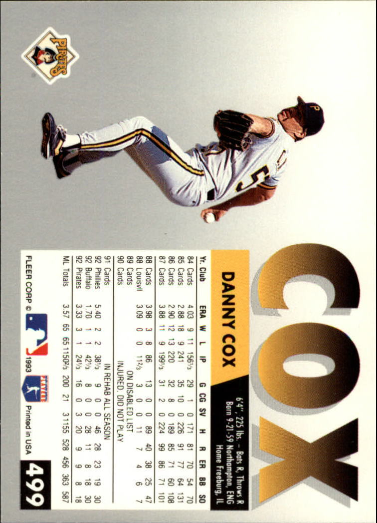 B2067- 1993 Fleer Baseball Cards 251-500 +Rookies -You Pick- 15+ FREE US SHIP - Picture 483 of 485