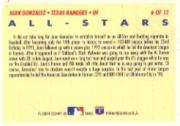 1993 Fleer All-Stars #AL6 Juan Gonzalez AL back image