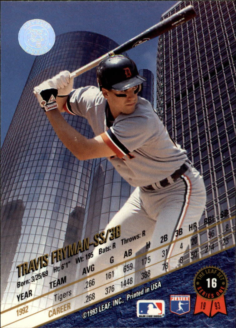 B6520- 1993 Leaf Baseball Card #s 1-249 +Rookies -You Pick- 15+ FREE US SHIP - Picture 33 of 483