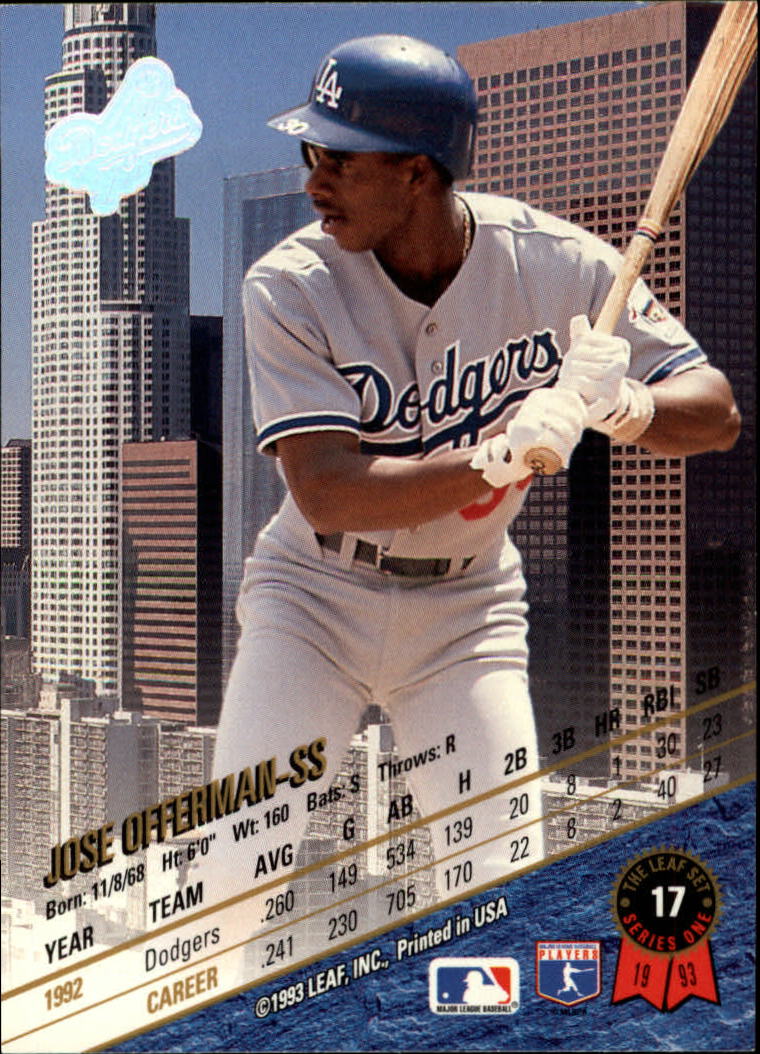 B6520- 1993 Leaf Baseball Card #s 1-249 +Rookies -You Pick- 15+ FREE US SHIP - Picture 35 of 483