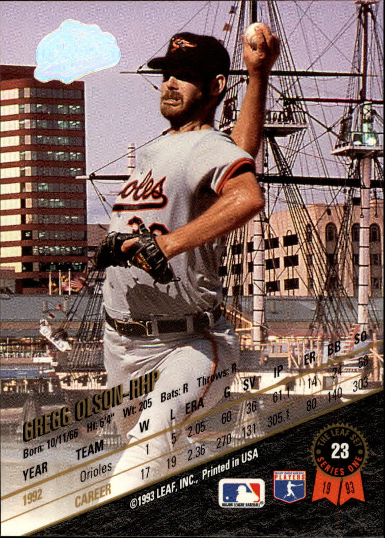 B6520- 1993 Leaf Baseball Card #s 1-249 +Rookies -You Pick- 15+ FREE US SHIP - Picture 47 of 483