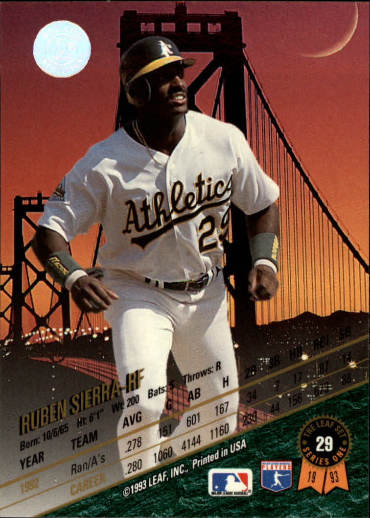 B6520- 1993 Leaf Baseball Card #s 1-249 +Rookies -You Pick- 15+ FREE US SHIP - Picture 59 of 483