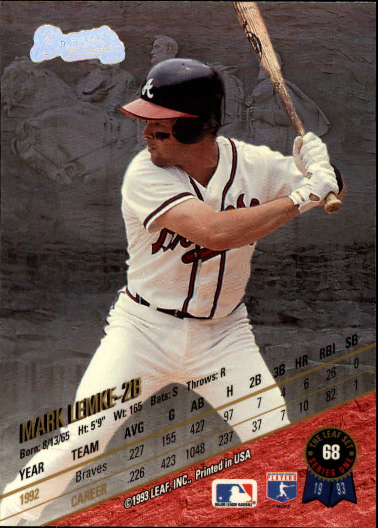 B6520- 1993 Leaf Baseball Card #s 1-249 +Rookies -You Pick- 15+ FREE US SHIP - Picture 137 of 483