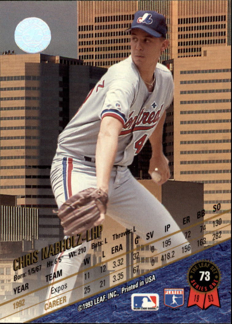 B6520- 1993 Leaf Baseball Card #s 1-249 +Rookies -You Pick- 15+ FREE US SHIP - Picture 147 of 483