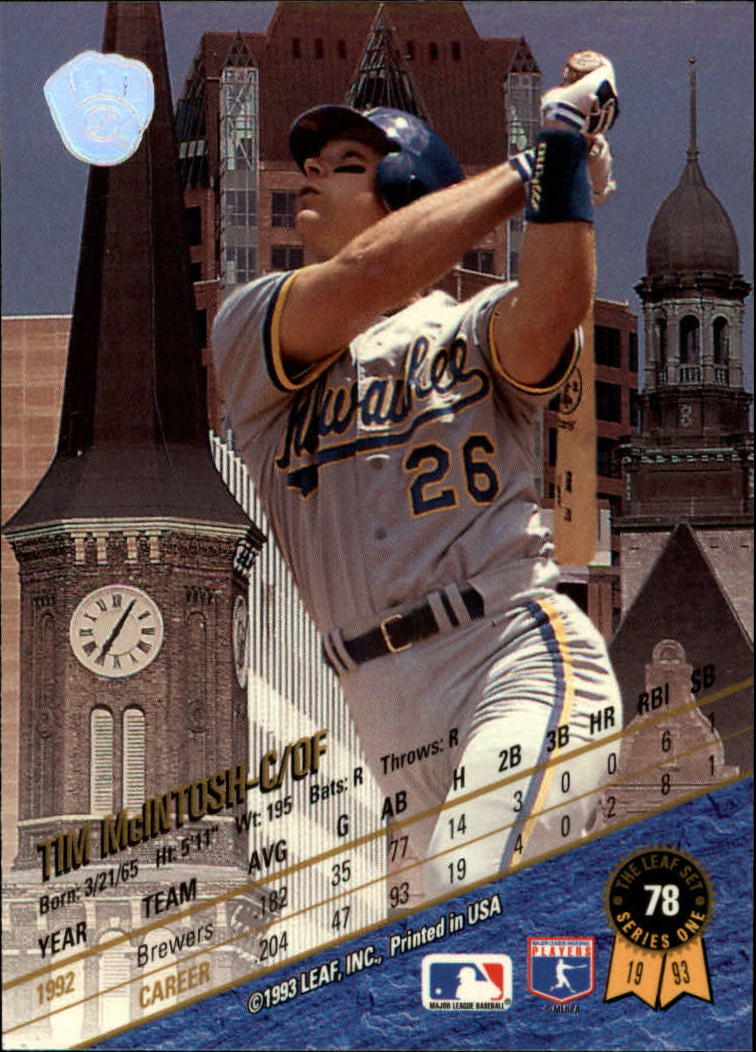 B6520- 1993 Leaf Baseball Card #s 1-249 +Rookies -You Pick- 15+ FREE US SHIP - Picture 157 of 483