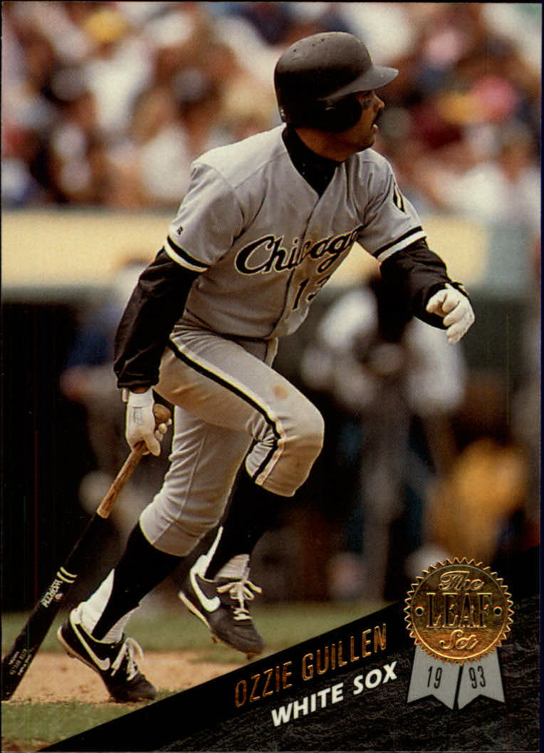 Ozzie Guillen autographed baseball card (Chicago White Sox) 1993