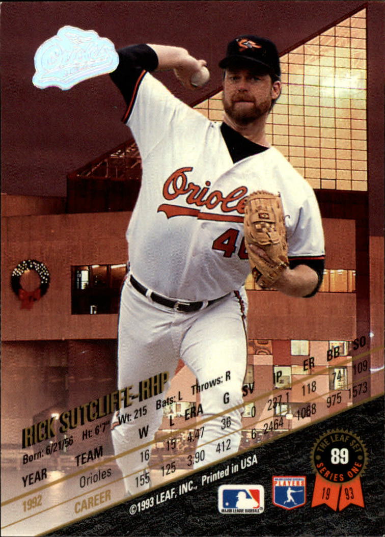 B6520- 1993 Leaf Baseball Card #s 1-249 +Rookies -You Pick- 15+ FREE US SHIP - Picture 179 of 483