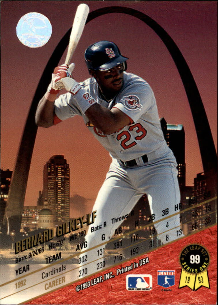 B6520- 1993 Leaf Baseball Card #s 1-249 +Rookies -You Pick- 15+ FREE US SHIP - Picture 199 of 483