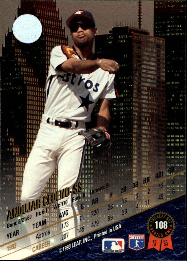 B6520- 1993 Leaf Baseball Card #s 1-249 +Rookies -You Pick- 15+ FREE US SHIP - Picture 217 of 483