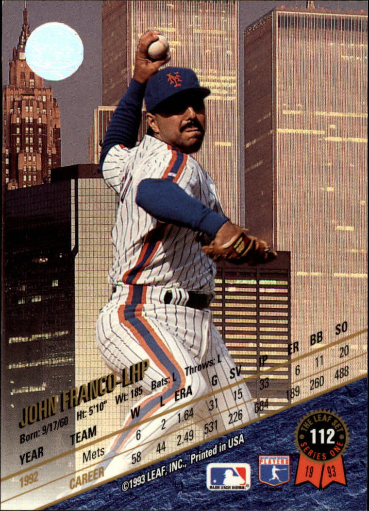 B6520- 1993 Leaf Baseball Card #s 1-249 +Rookies -You Pick- 15+ FREE US SHIP - Picture 225 of 483