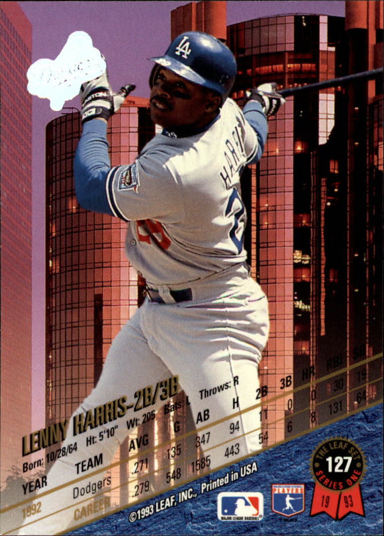 B6520- 1993 Leaf Baseball Card #s 1-249 +Rookies -You Pick- 15+ FREE US SHIP - Picture 255 of 483