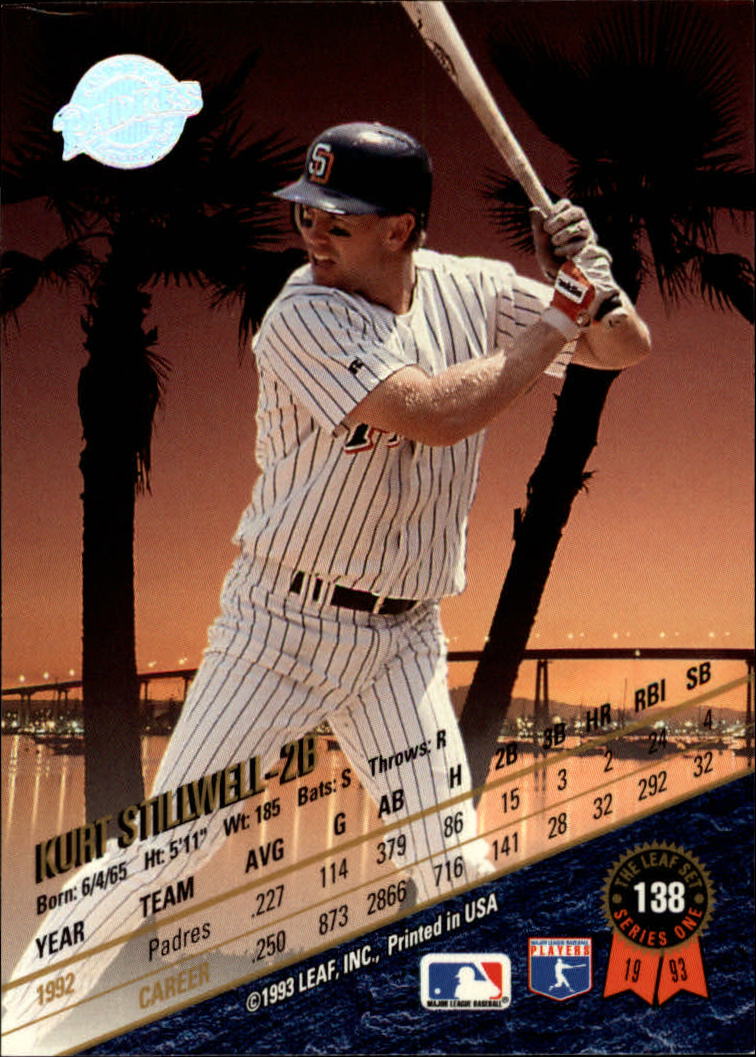B6520- 1993 Leaf Baseball Card #s 1-249 +Rookies -You Pick- 15+ FREE US SHIP - Picture 277 of 483