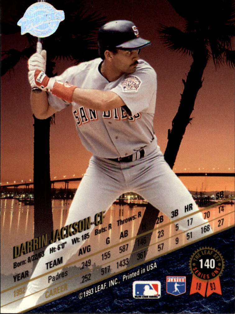 B6520- 1993 Leaf Baseball Card #s 1-249 +Rookies -You Pick- 15+ FREE US SHIP - Picture 281 of 483