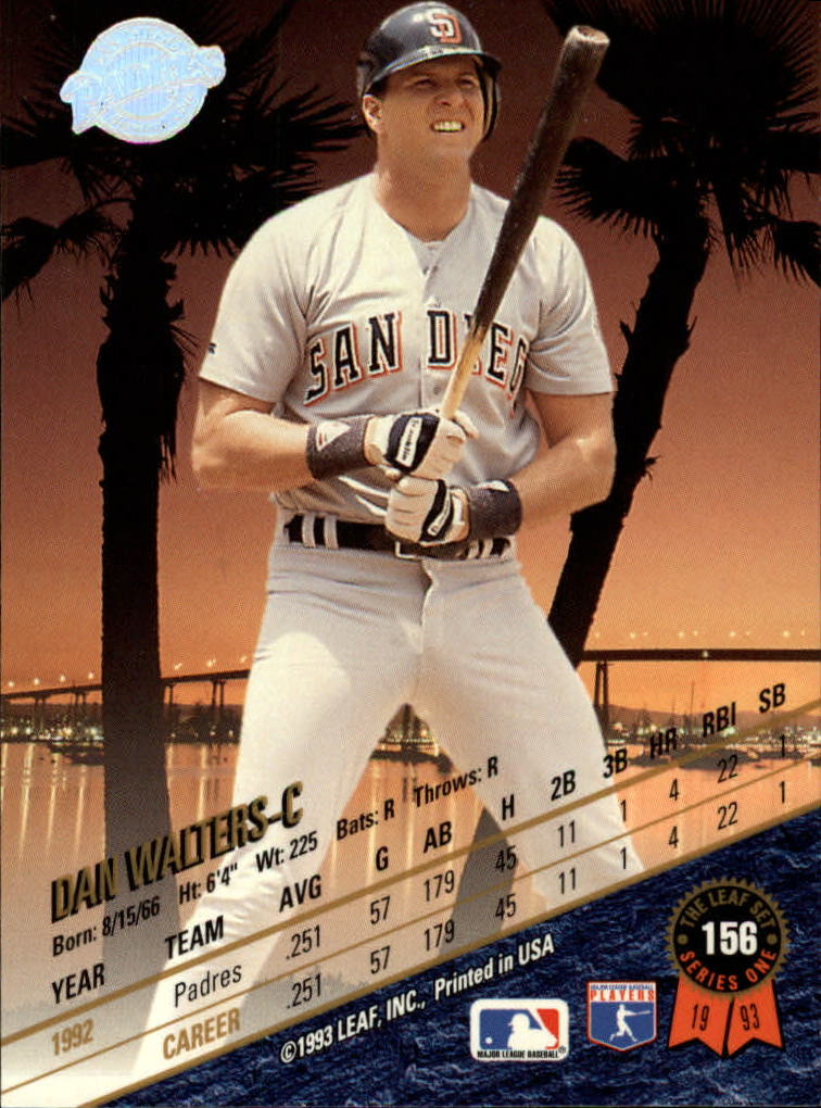 B6520- 1993 Leaf Baseball Card #s 1-249 +Rookies -You Pick- 15+ FREE US SHIP - Picture 313 of 483